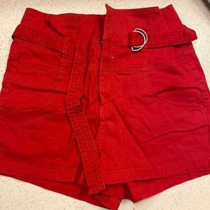 Red shorts